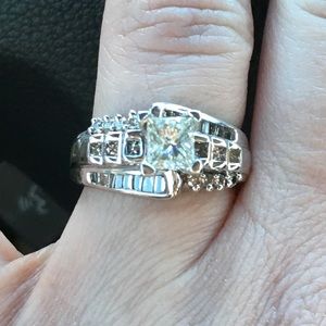 White gold wedding band.